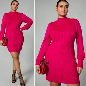 🆕️ Anthropologie Turtleneck Sweater Dress in Pink